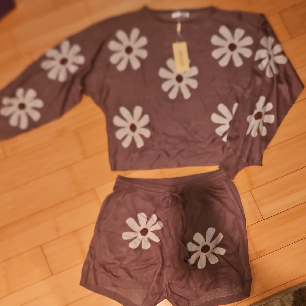 2 Piece Loungewear Floral Short Set